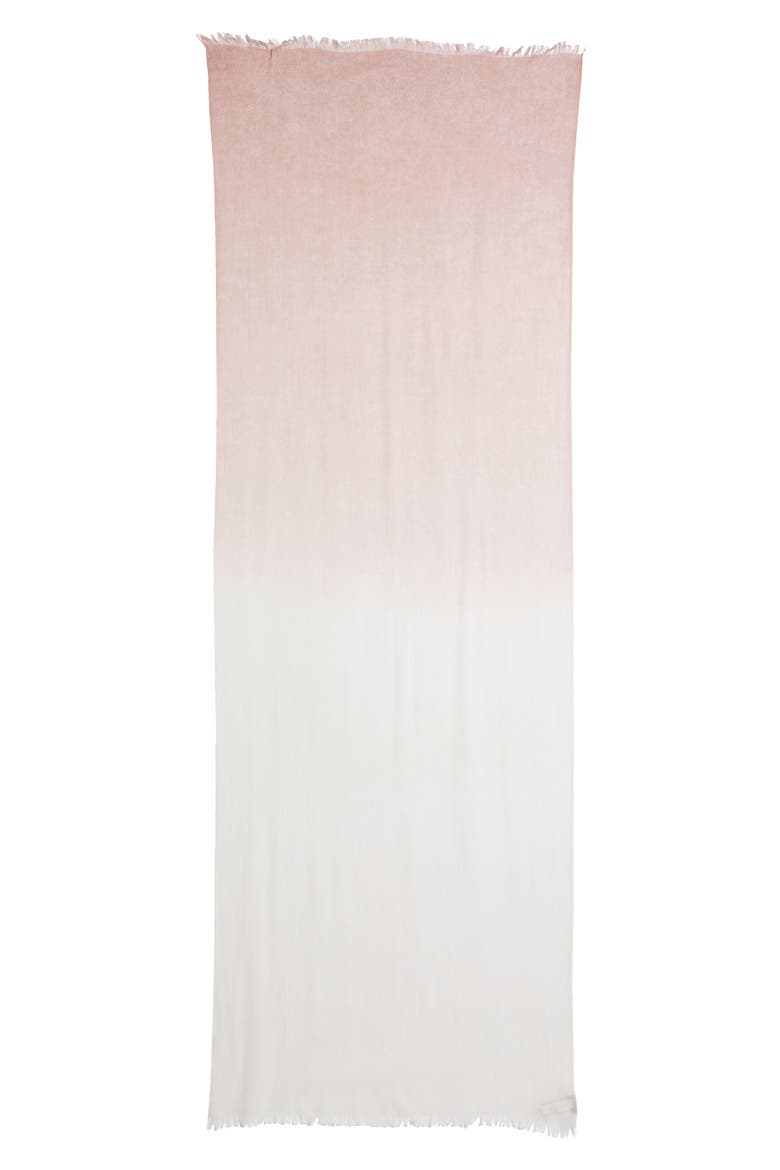 Ombré Cashmere Scarf, Alternate, color, PINK OMBRE
