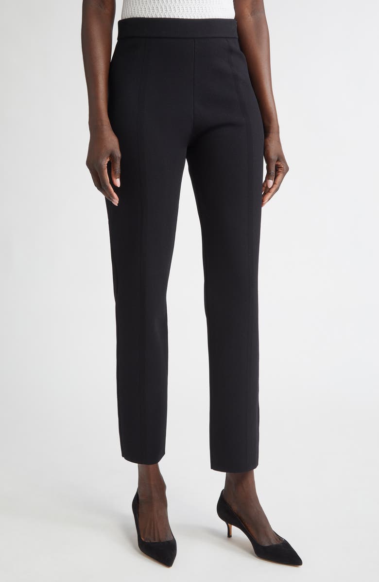 ST. JOHN Knit Ankle Pants, Main, color, Black