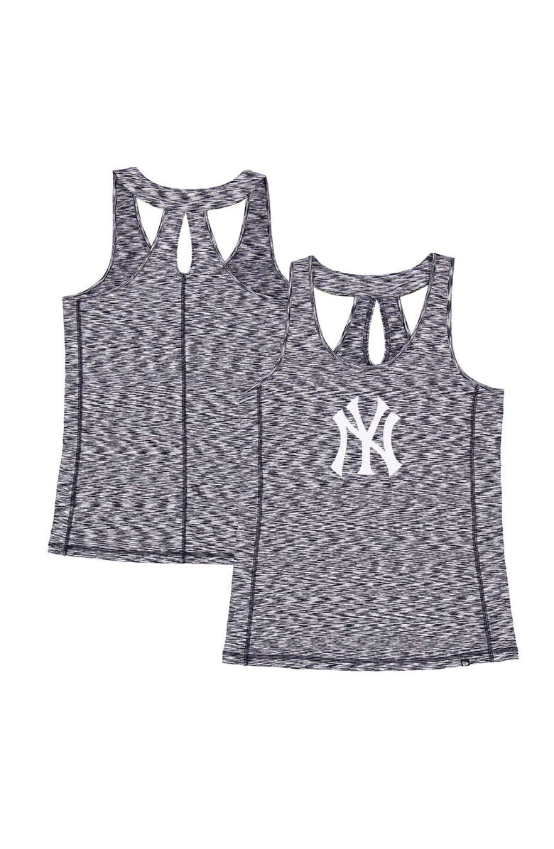 New Era Women's New Era Navy New York Yankees Space Dye Keyhole Back Tank Top, Alternate, color, Navy
