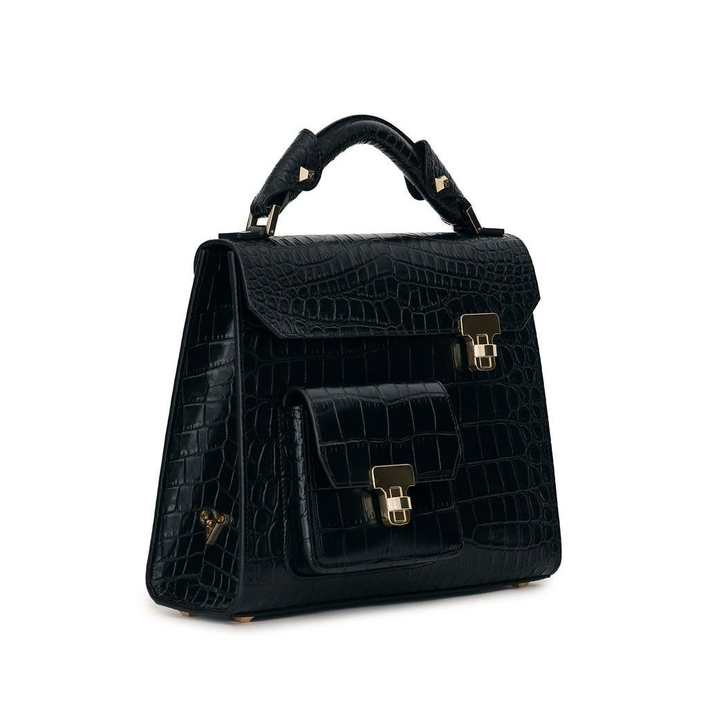 VIE LORIE Vanna Top Handle Bag, Alternate, color, Onyx