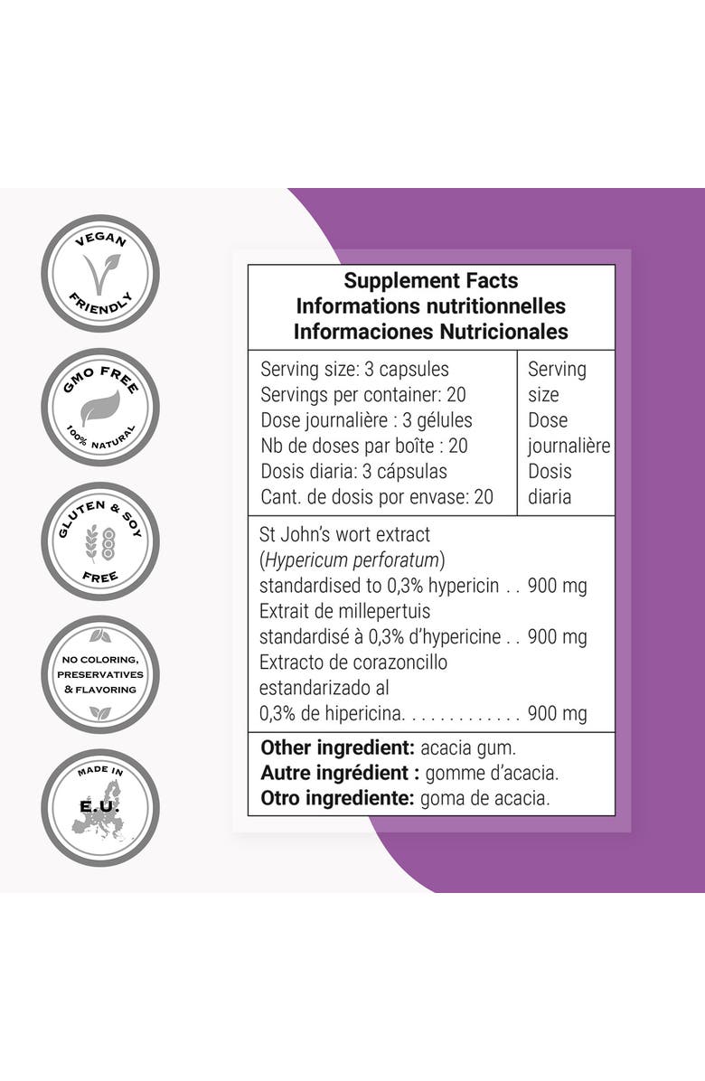 SuperSmart St John's Wort Extract 900mg, Alternate, color, NO COLOR