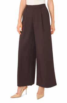 Pleated Wide Leg Trousers