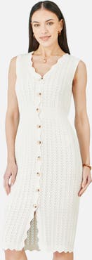 Yumi Cotton Scallop Crochet Knitted Dress