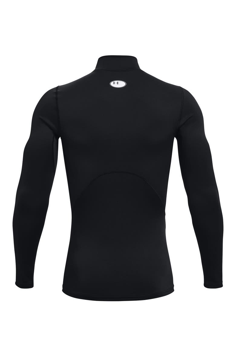 CG Armour Compression Mock Neck Performance Top, Alternate, color, BLACK/ WHITE