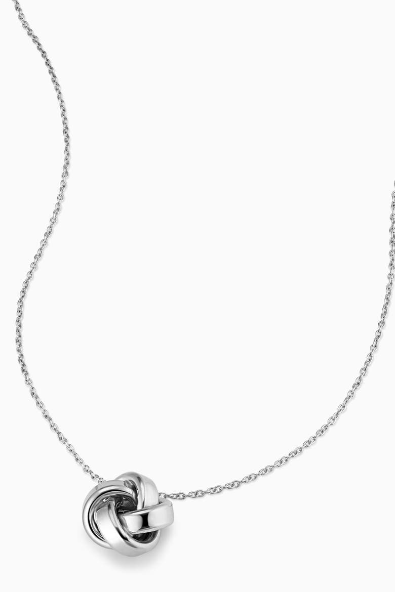 Sterling Silver Eternal Knot Pendant Necklace, Alternate, color, Silver