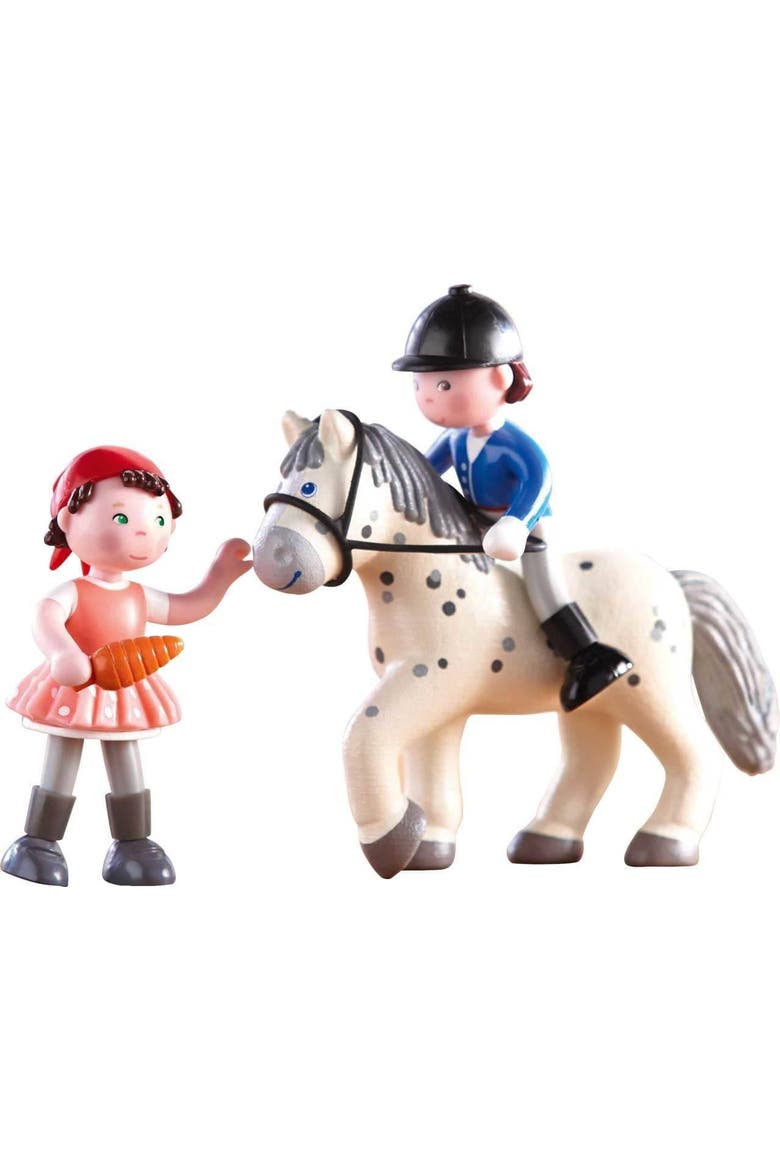 Little Friends Horse Pippa - 4.5" Dapple Grey Mare Toy Figure, Alternate, color, White Multi