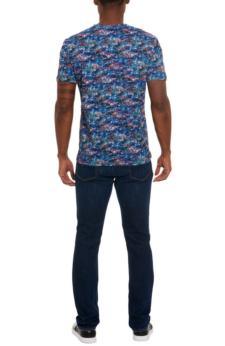 Robert Graham Flower in Space Cotton T-Shirt, Alternate, color,
