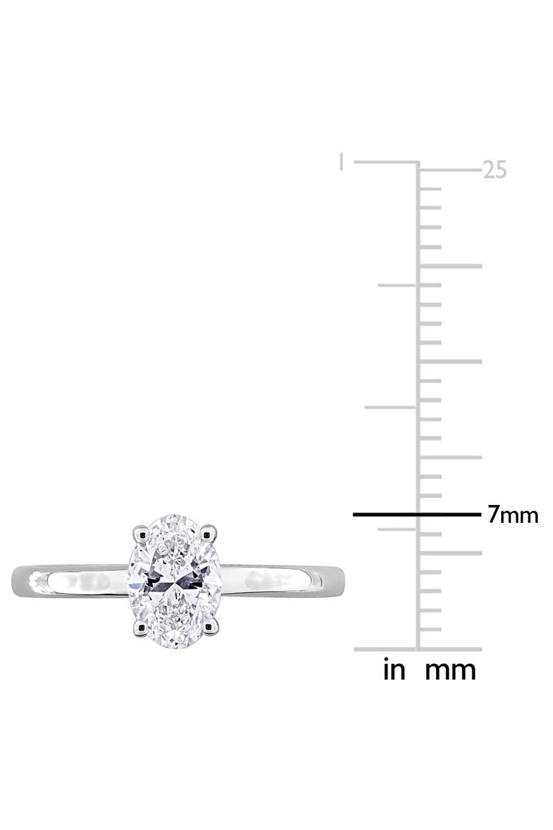 1 CTW Lab-Grown Diamond Oval Solitaire Ring 10k, Alternate, color, White Gold