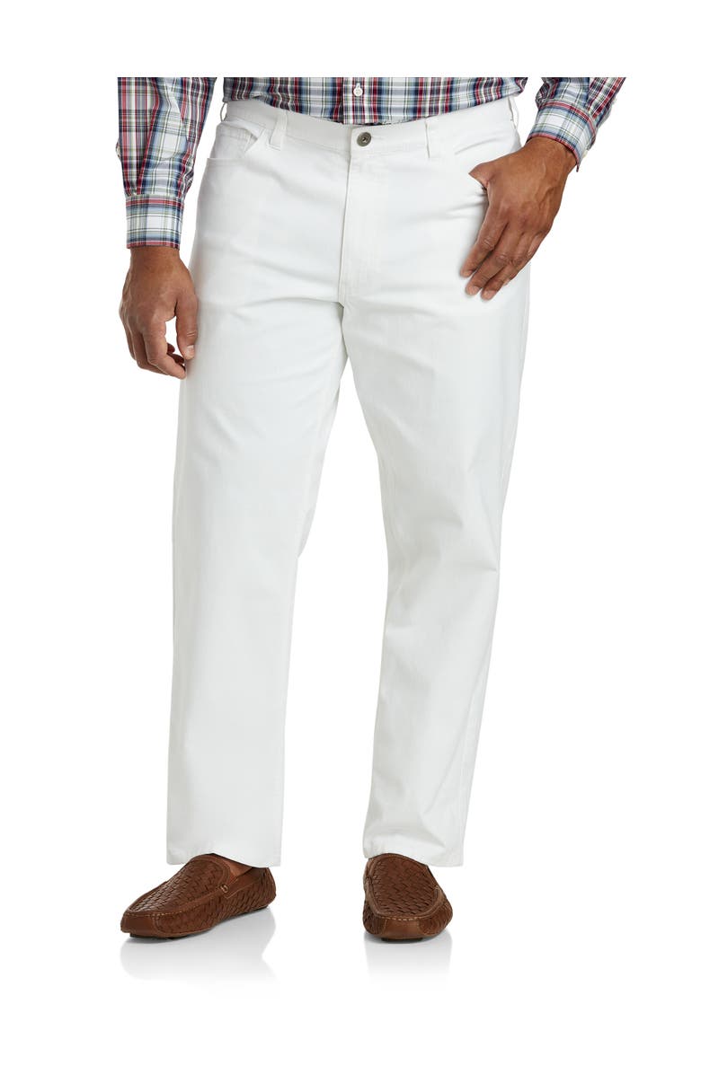 Oak Hill by DXL Straight-Fit 5-Pocket Pants, Main, color, White
