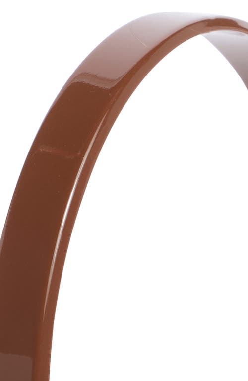 France Luxe Skinny Headband In Brown