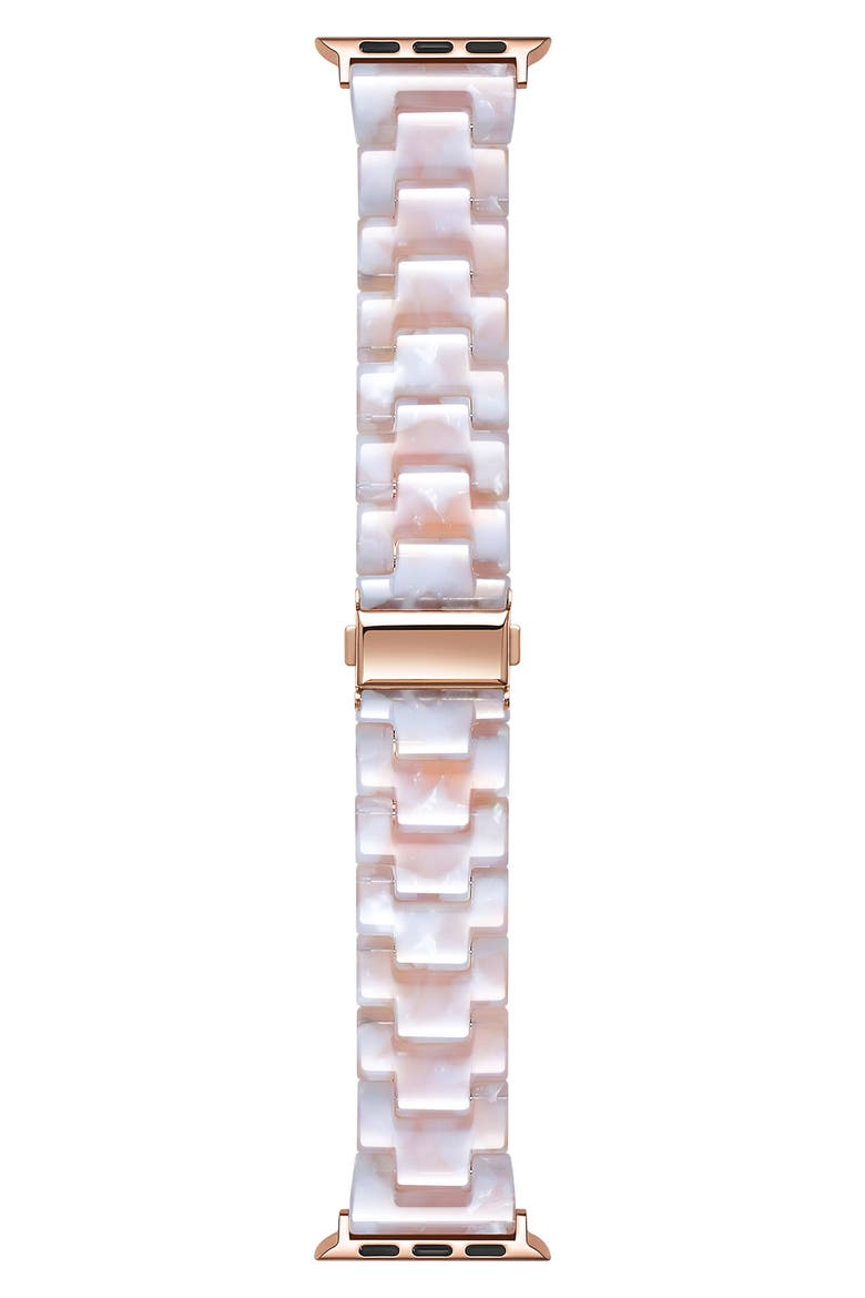 Claire Tortoiseshell Print Apple Watch® Watchband, Main, color, BLUSH TORTOISE