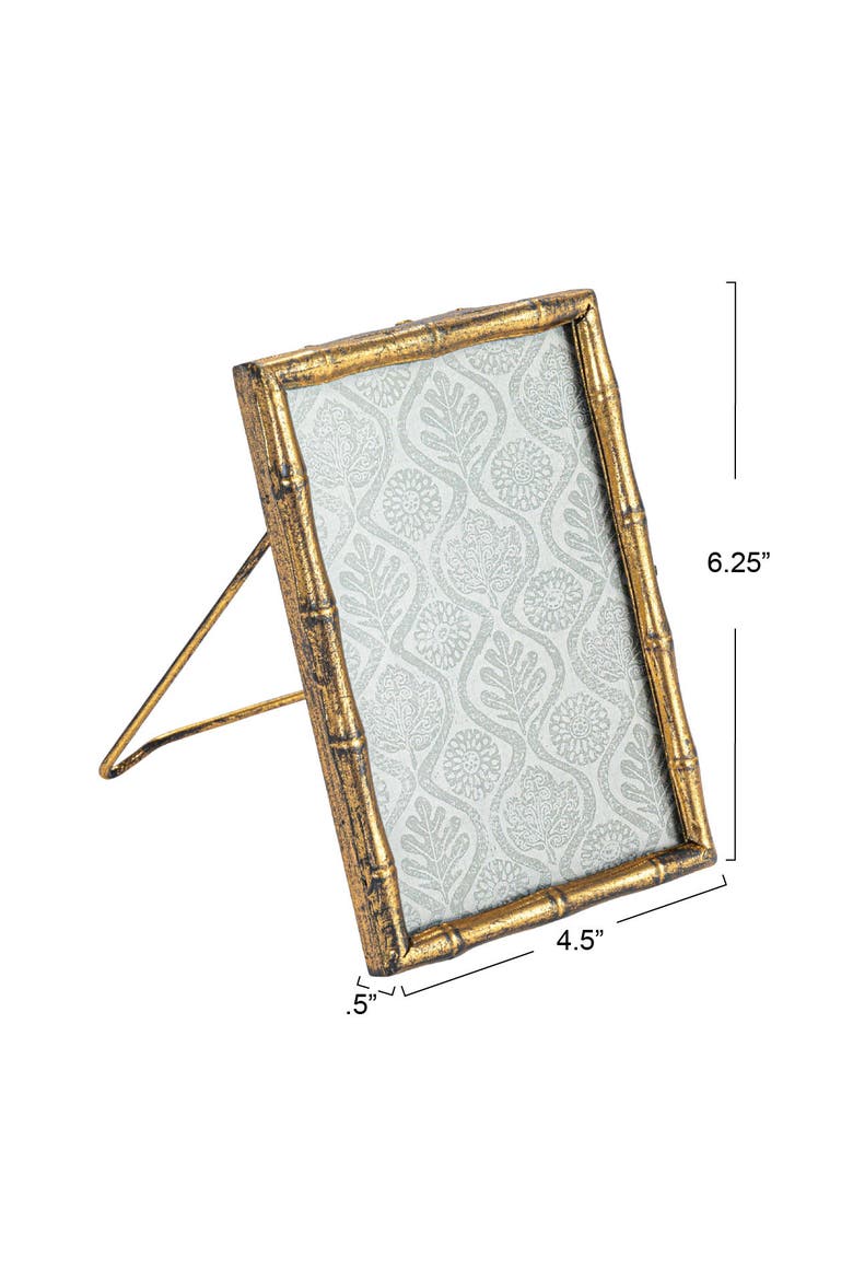Metal Wood Style Photo Frame, Alternate, color, Gold