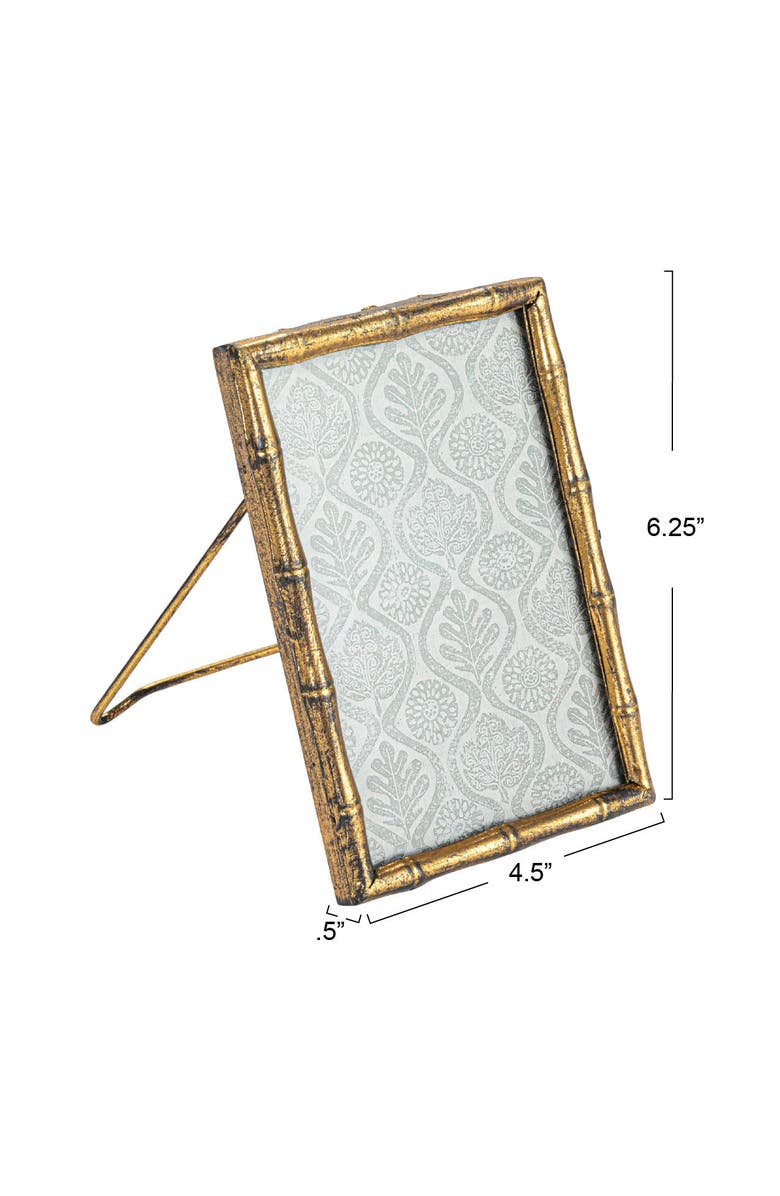 Storied Home Metal Wood Style Photo Frame, Alternate, color, Gold