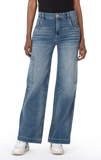 KUT Jodi High Rise Wide Leg  Jeans Fairness Wash