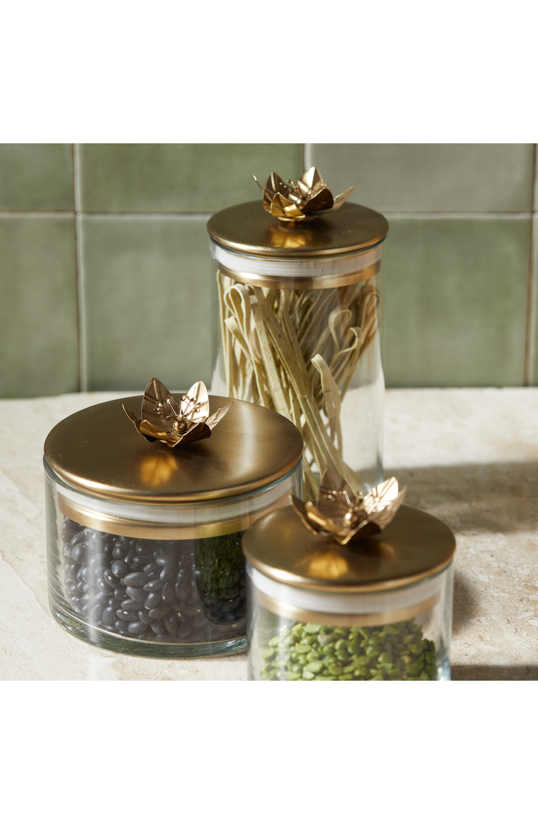 Be Home Lily Botanical Canister - Set of 3, Alternate, color, Clear