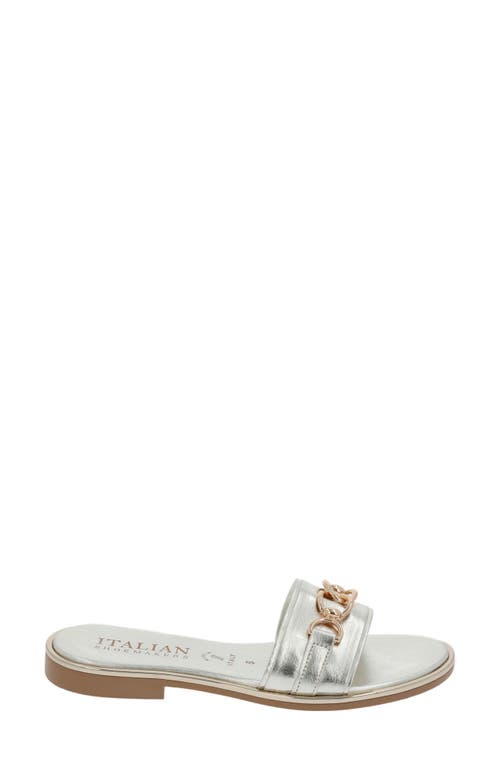 Italian Shoemakers Monik Chain Flat Slide Sandal