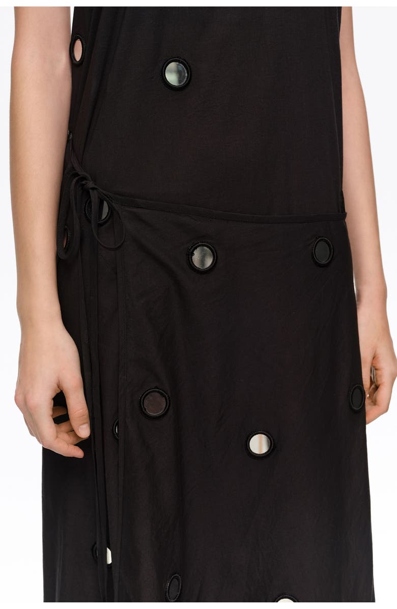 Bimba y Lola Mirrored Halter-Neck Sarong Dress, Alternate, color, Black