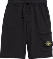 Stone Island Fleece Drawstring Cargo Shorts