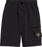 Stone Island Fleece Drawstring Cargo Shorts