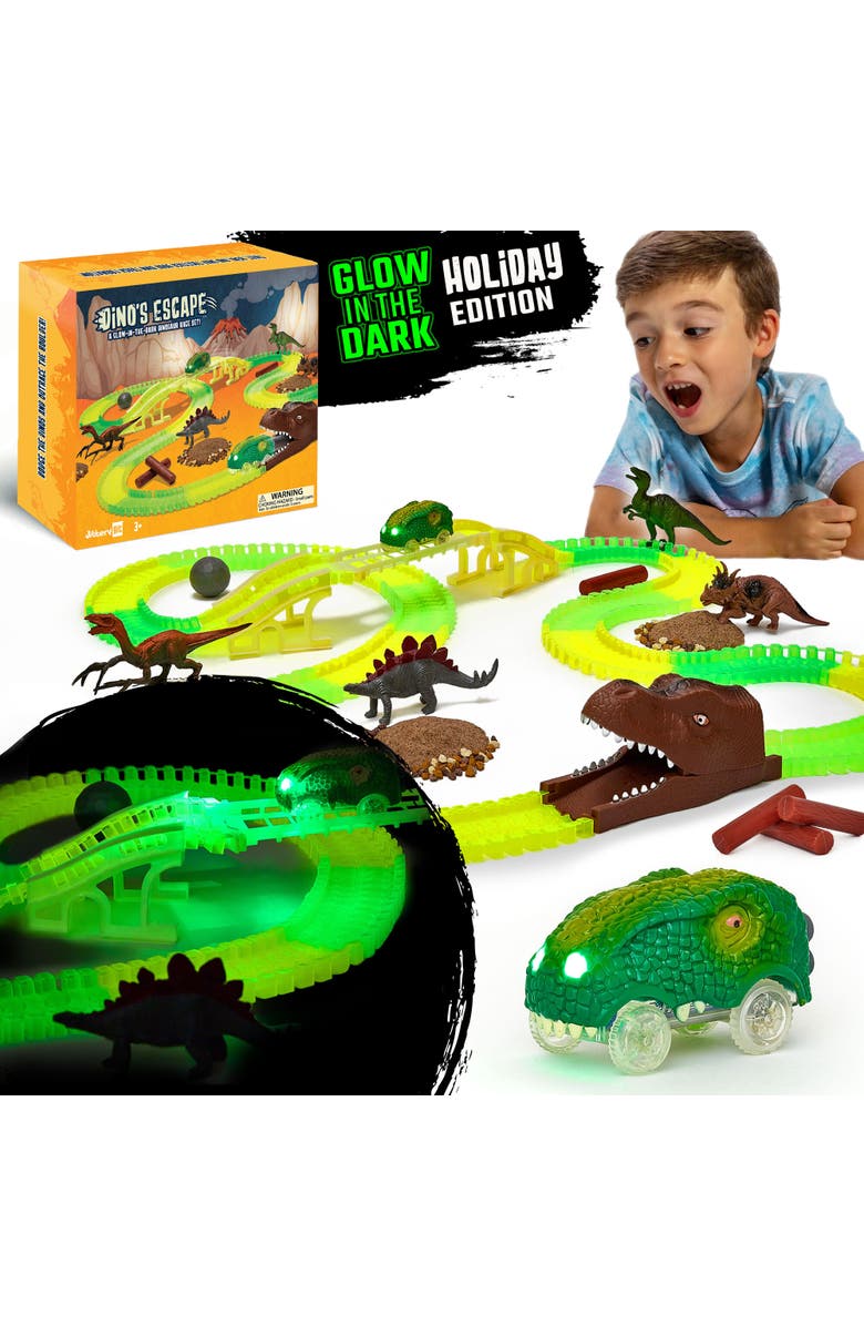 JitteryGit Dino-Track-Escape, Main, color, Green