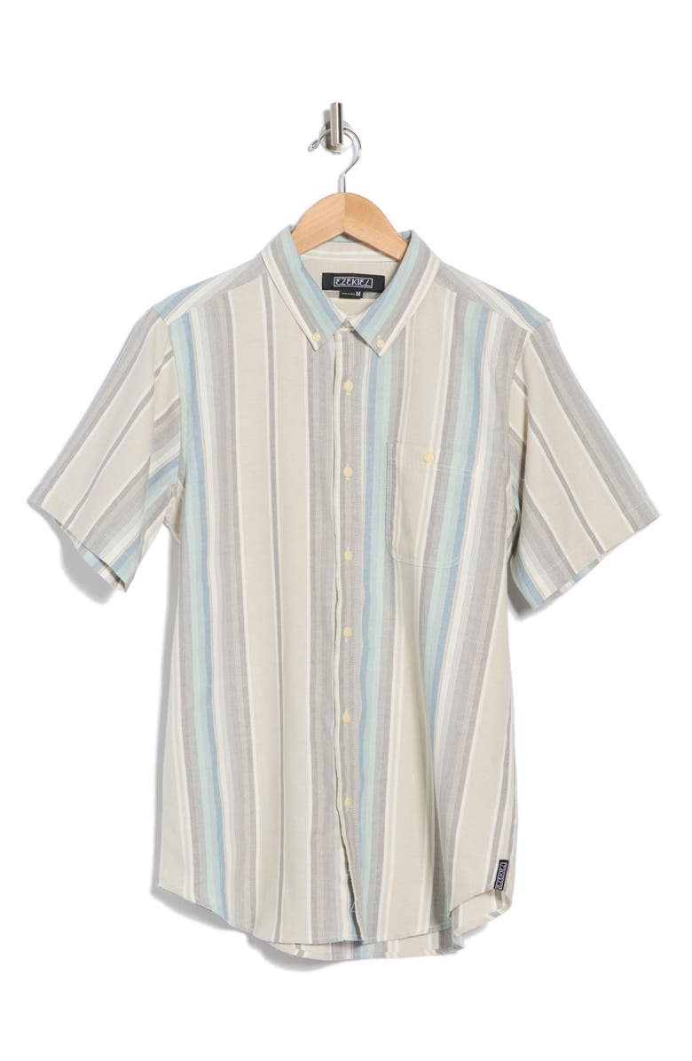 Ezekiel Perth Short Sleeve Button-Down Shirt, Alternate, color, Linn
