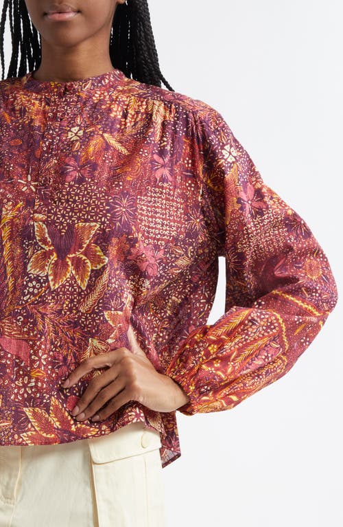 Ulla Johnson Harlowe Floral Long Sleeve Cotton Blend Top In Multi