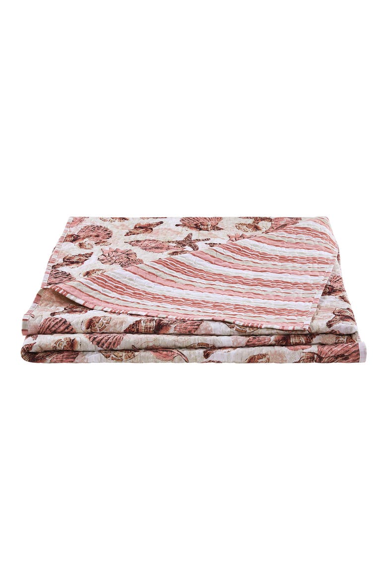 Treasure Reversible Microfiber Quilt Set, Main, color, CORAL/ BLUSH