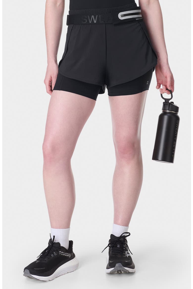 2-in-1 Training Shorts, Main, color, BLACK
