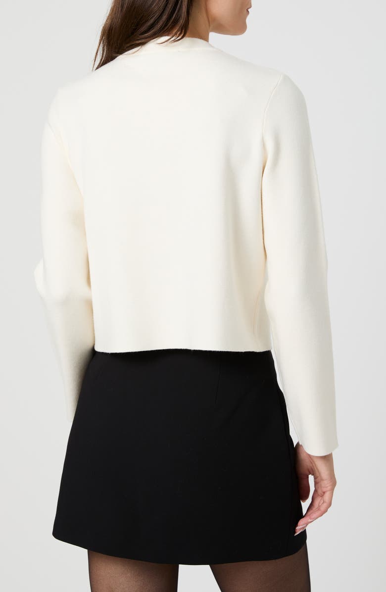 French Connection Faux Pearl Button Cardigan, Alternate, color, Classic Cream