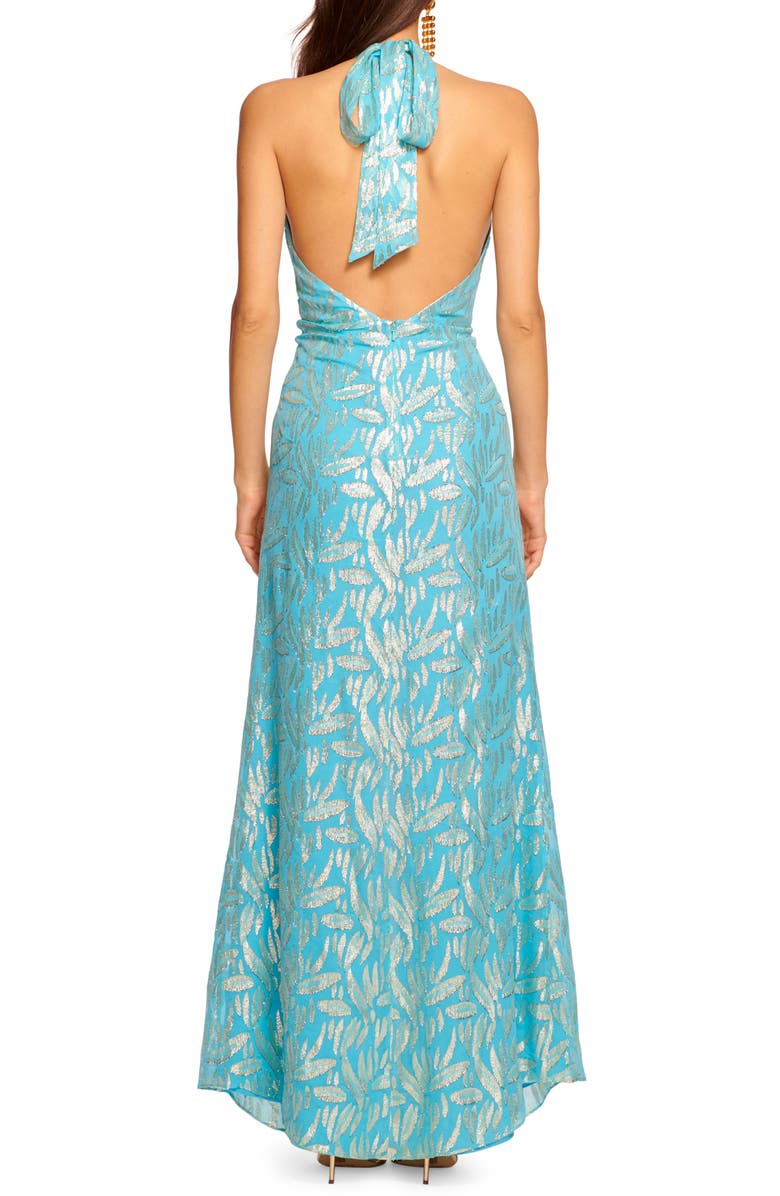 Ramy Brook Leola Halter Silk Blend Gown, Alternate, color,