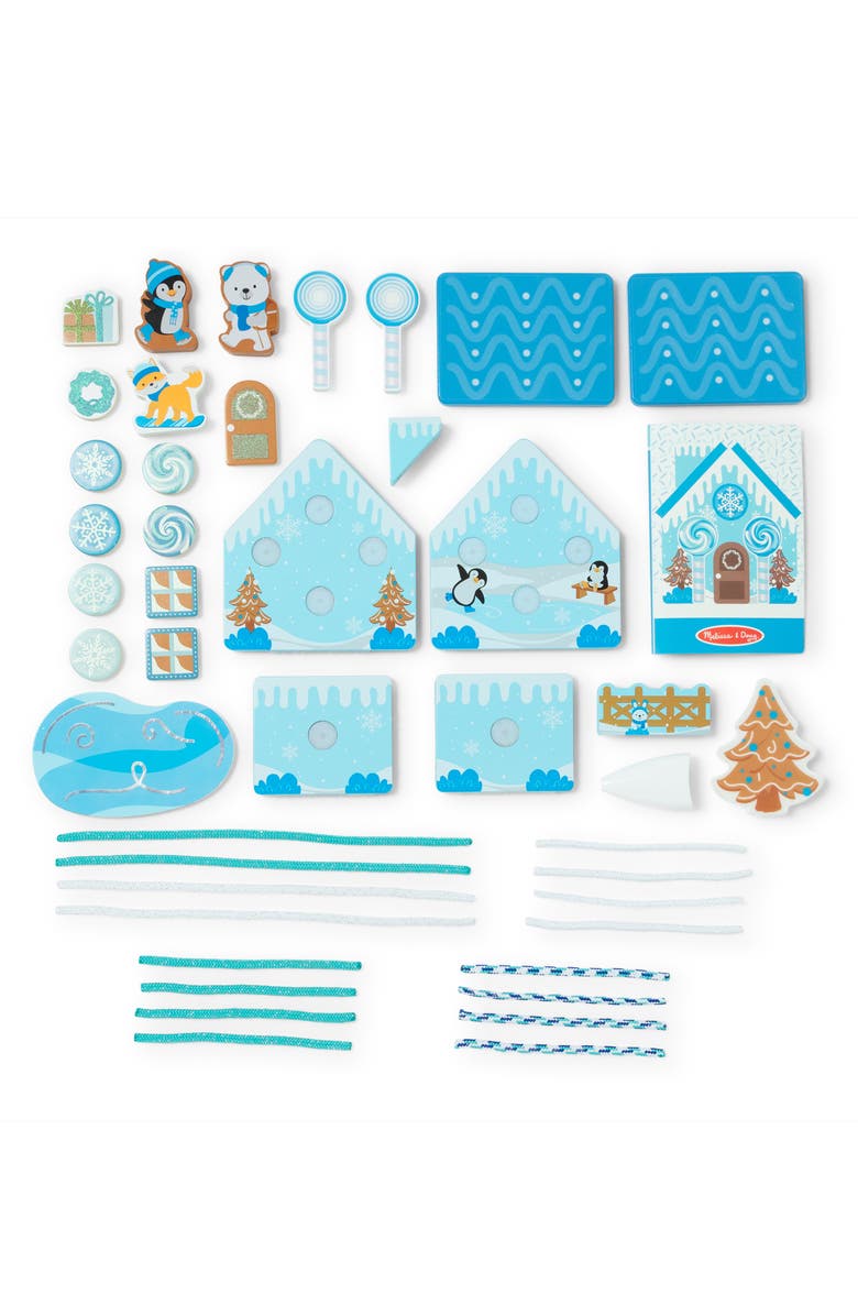 Melissa & Doug Winter Frost Wooden Gingerbread House Play Set, Alternate, color,