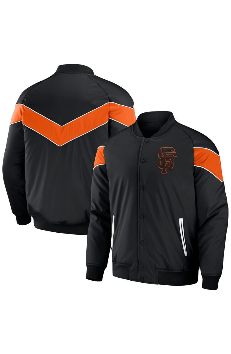 Darius Rucker Collection by Fanatics Men's Darius Rucker Collection by Fanatics Black San Francisco Giants Baseball Raglan Full-Snap Jacket, Main, color, 