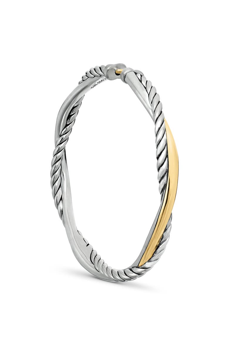David Yurman Petite Infinity Hoop Earrings in Sterling Silver with 14K Yellow Gold, Alternate, color, Sterling Silver With 14K Gold