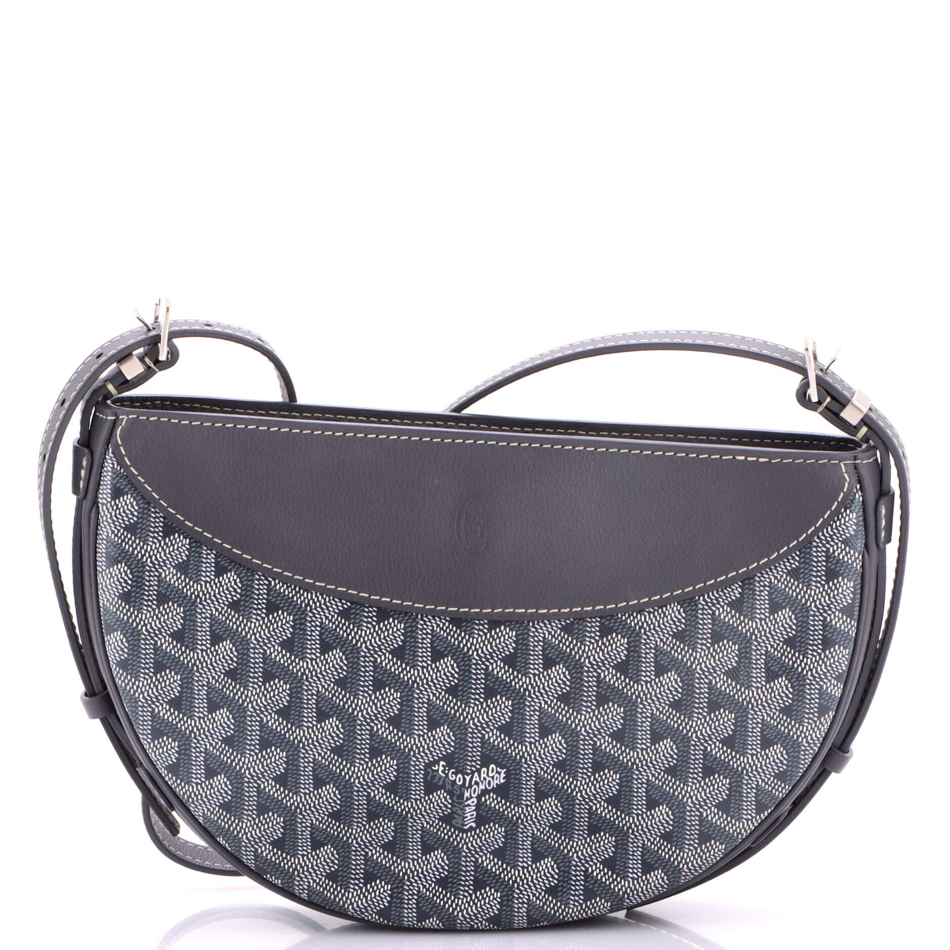 Pre-Owned Goyard Hirondelle Shoulder Bag Coated Canvas and Leather, Main, color, Gray
