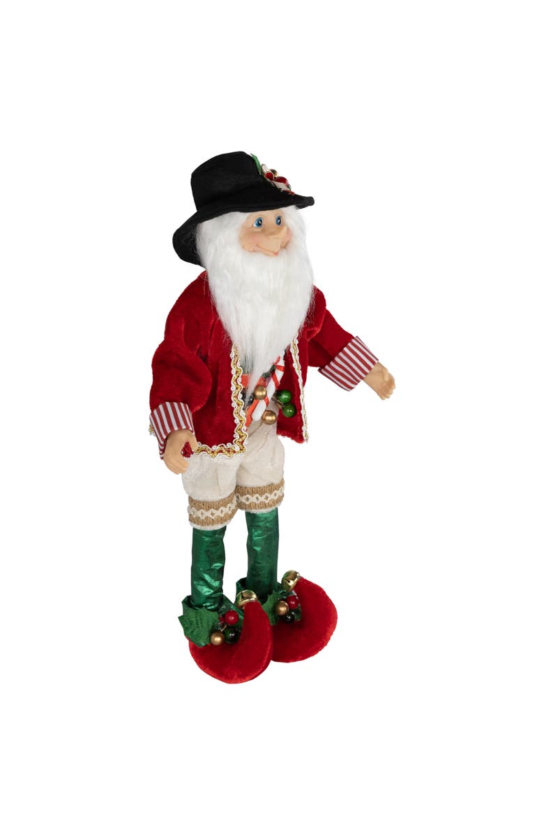 Northlight Candy Cane Elf Christmas Figure - 14", Alternate, color, Red