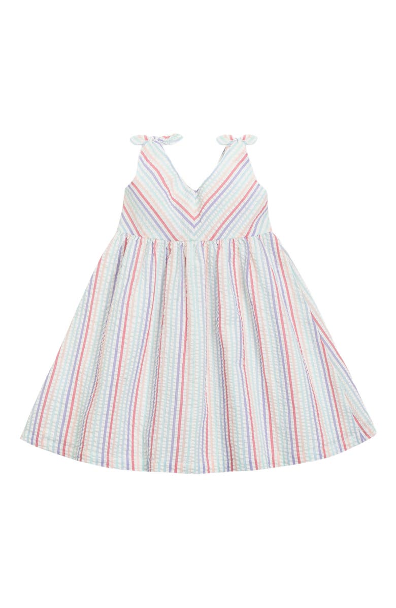 Hope & Henry Baby Girls' Organic Seersucker Bow Shoulder Dress, Infant, Alternate, color, 