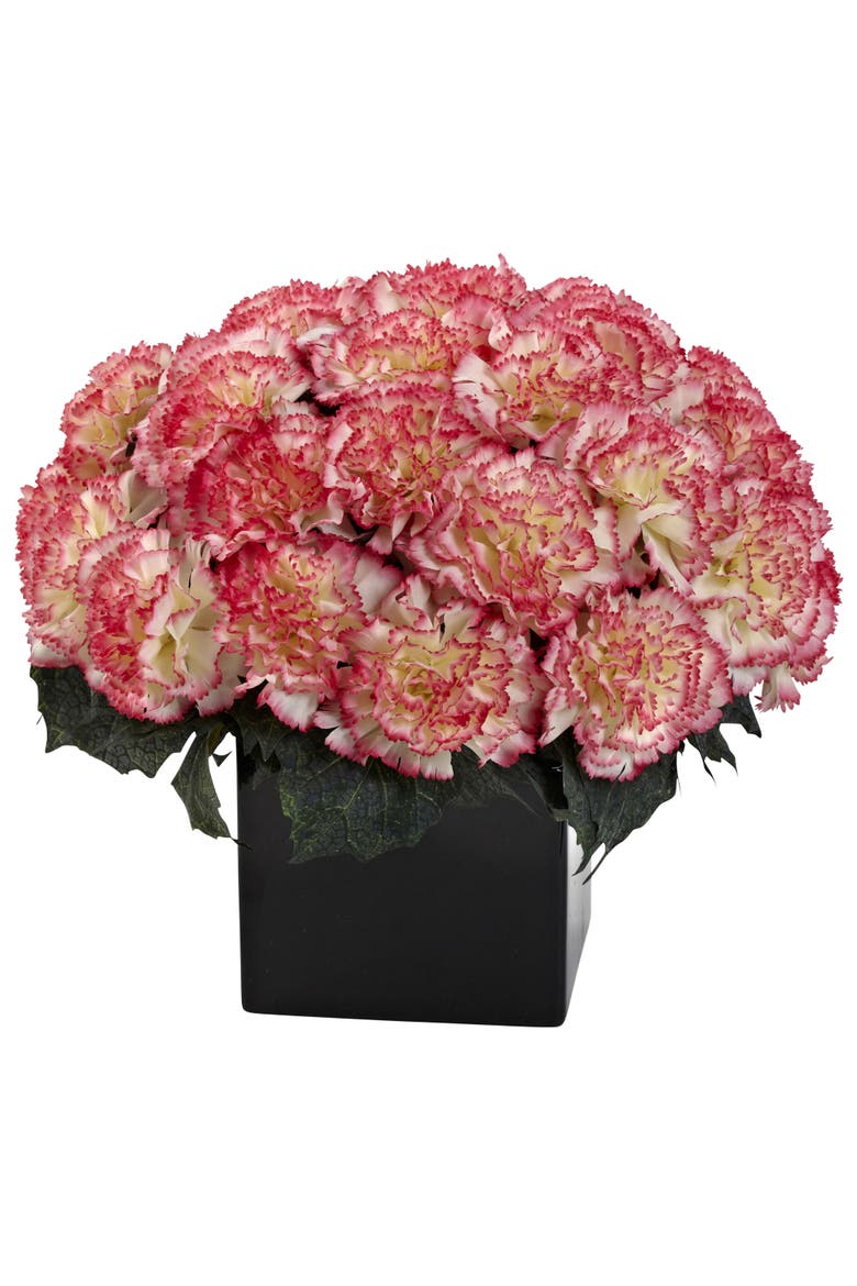 Carnation Arrangement w/Vase Cream Pink, Main, color, Cream/Pink
