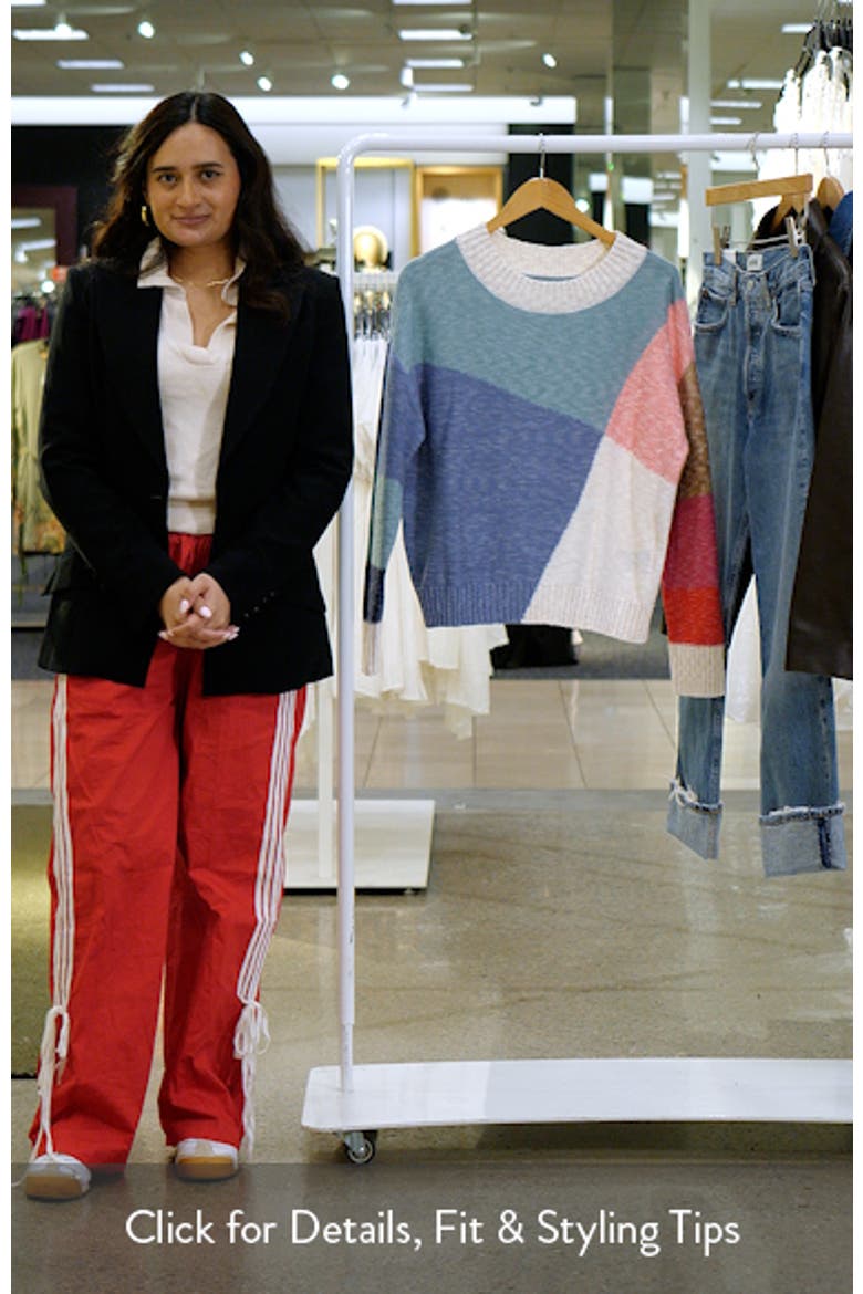 Color Crossing Colorblock Cotton Blend Sweater video