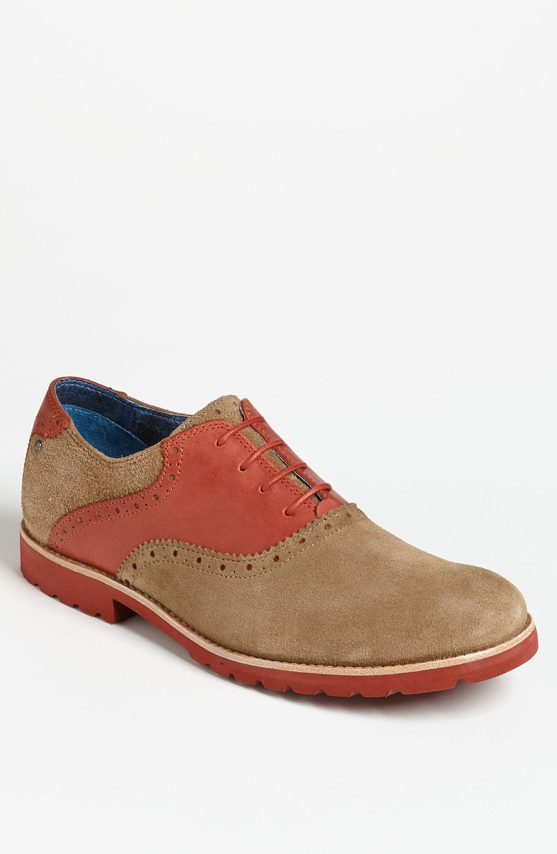 'Ledge Hill' Saddle Shoe, Main, color, VUCUNA SUEDE/ KETCHUP RED