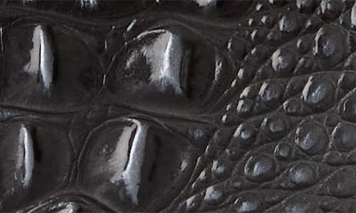 Brahmin Veronica Croc Embossed Leather Wallet In Black