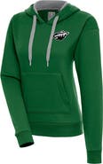 ANTIGUA Women's Antigua  Green Minnesota Wild Metallic Logo Victory Pullover Hoodie