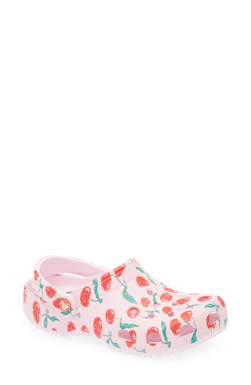 Crocs Classic Fresh Fruits Clog In Pink Milk