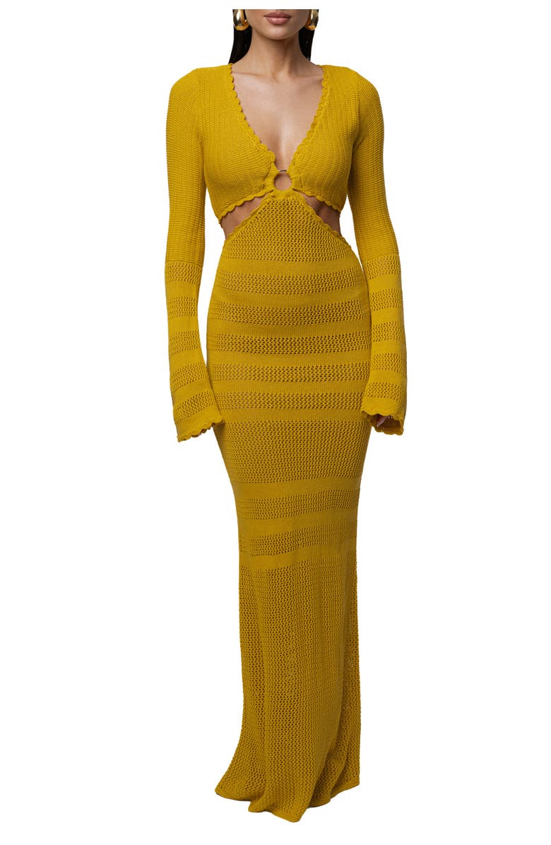 JLUXLABEL Blossom Haven Maxi Dress, Main, color, Yellow