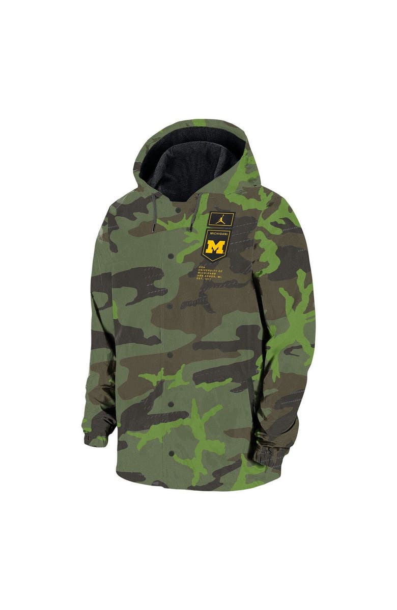Jordan Brand Men's Jordan Brand Camo Michigan Wolverines Hoodie Full-Snap Jacket, Alternate, color, Camo