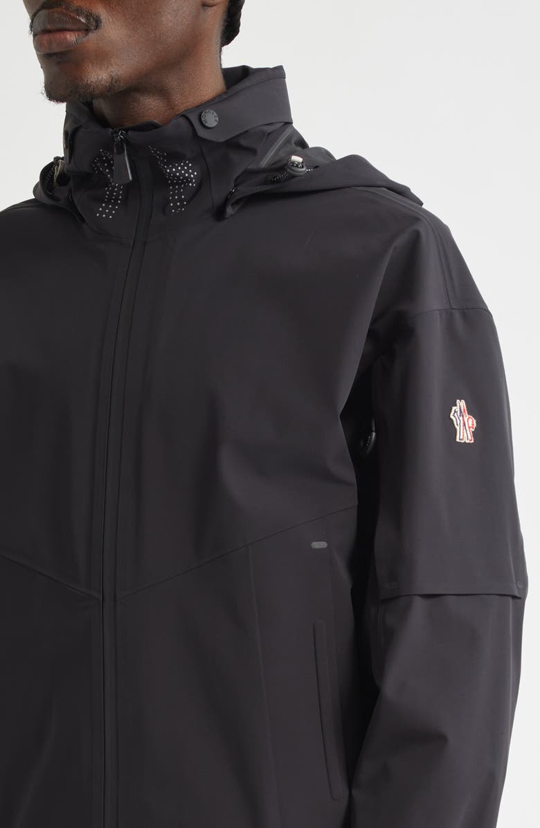 Moncler Tesso Stretch Nylon Jacket, Alternate, color, Black