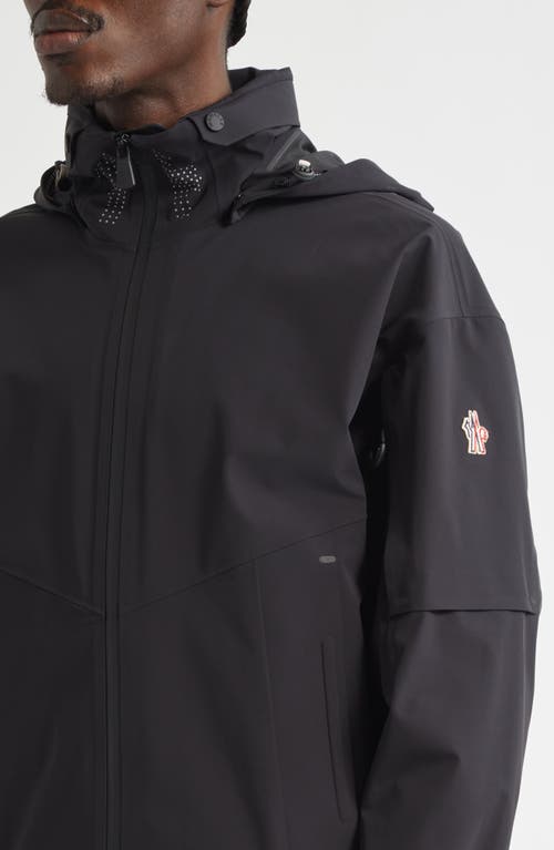 Shop Moncler Tesso Stretch Nylon Jacket In Black