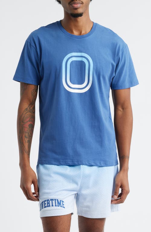 Overtime Ot Classic Gradient Logo Cotton Graphic T-shirt In Blue
