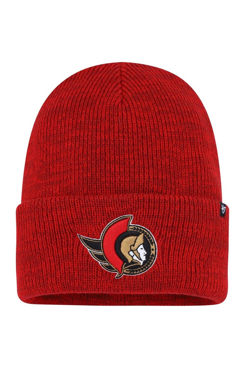 Men's '47 Red Ottawa Senators Brain Freeze Cuffed Knit Hat, Main, color, Red