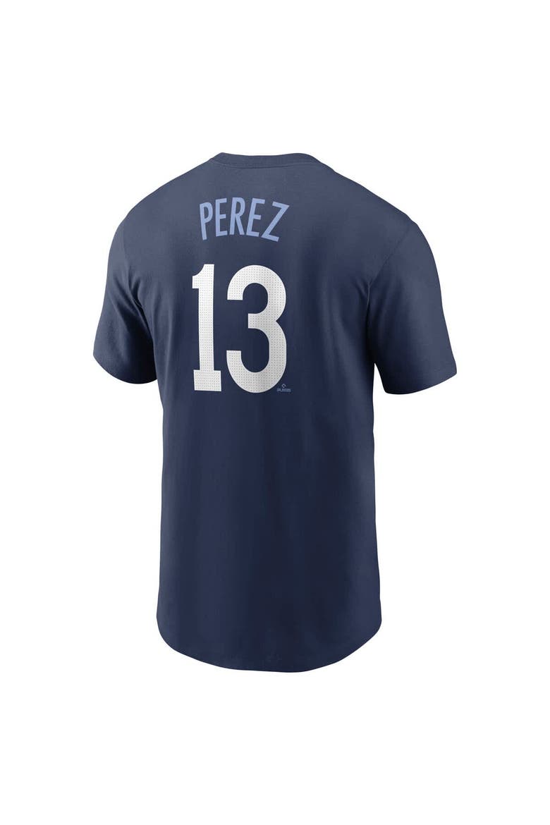 Men's Nike Salvador Perez Navy Kansas City Royals 2024 City Connect Fuse Name & Number T-Shirt, Alternate, color, Navy