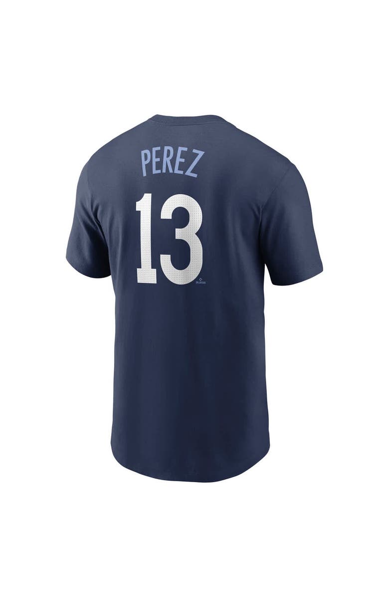 Nike Men's Nike Salvador Perez Navy Kansas City Royals 2024 City Connect Fuse Name & Number T-Shirt, Alternate, color, Navy
